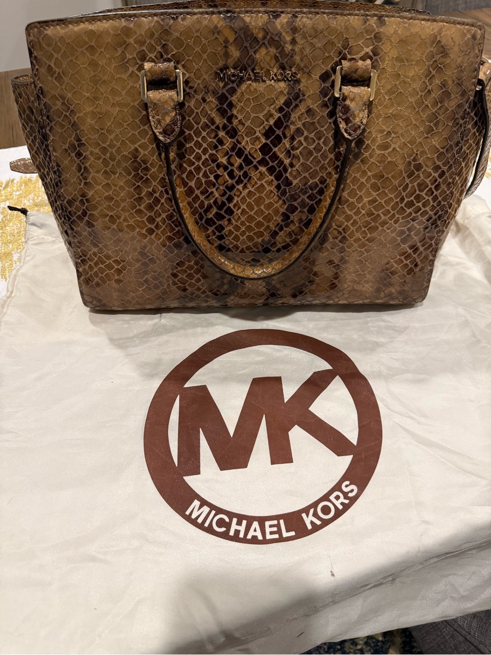 Michael Kors Snake Print Handbag
